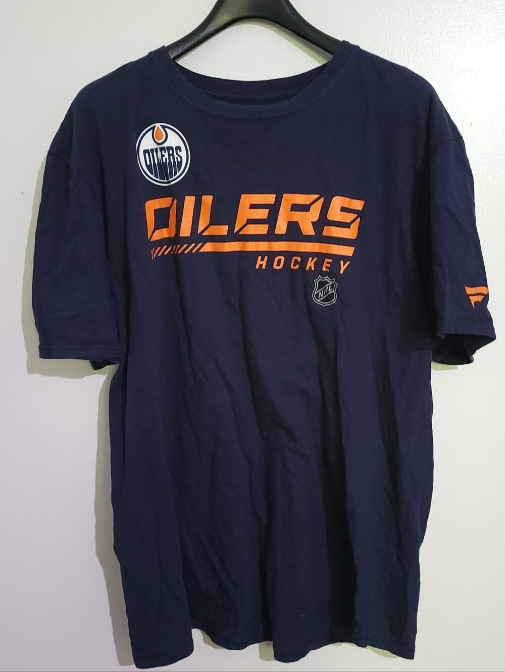 Oilers Navy Blue T-shirt Size XL